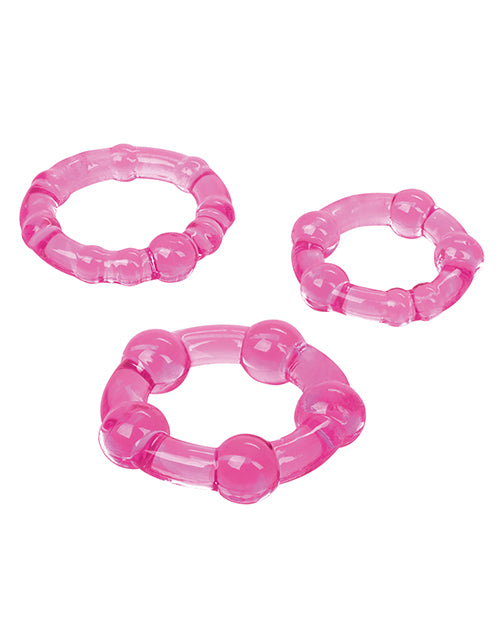 Island Rings Cock Rings (3 piece set) - Pink