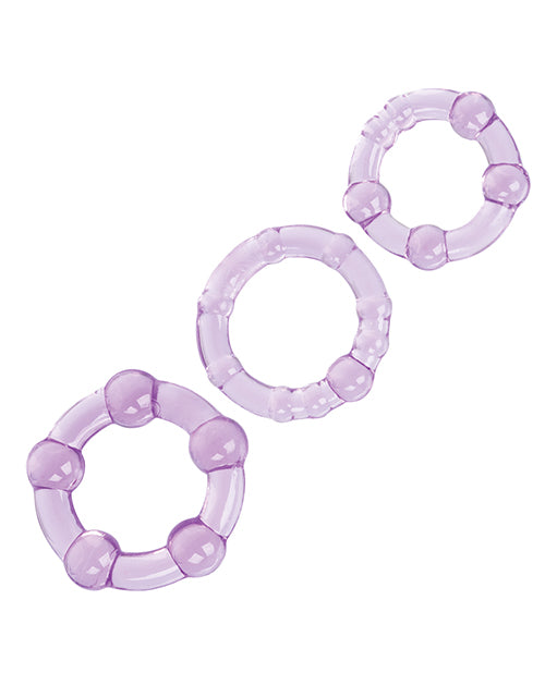 Island Rings Cock Rings (3 piece set) - Purple