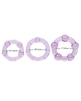 Island Rings Cock Rings (3 piece set) - Purple