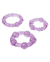 Island Rings Cock Rings (3 piece set) - Purple