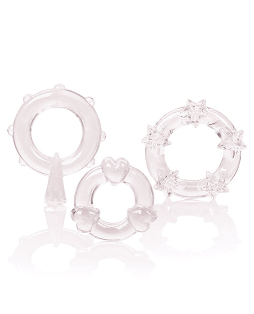 Magic C Rings Cock Rings (3 Piece Set) - Clear