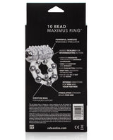 10 Bead Maximus Ring Vibrating Cock Ring - Clear