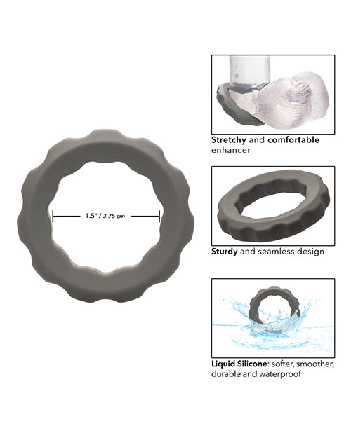 Alpha Liquid Silicone Erect Ring - Grey