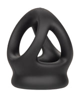 Alpha Liquid Silicone Dual Cage and Ring - Black