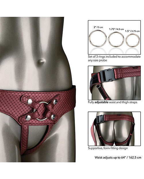 Her Royal Harness The Regal Empress Adjustable Harness - Red