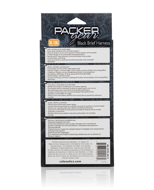 Packer Gear Brief Harness - XL/2XL - Black