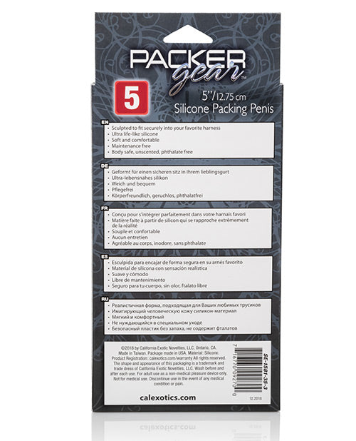 Packer Gear Silicone Packing Penis 5in - Chocolate