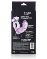 Double Diver Vibrating Enhancer with Flexible Penetrator 3 Speed Removable Bullet - Clear