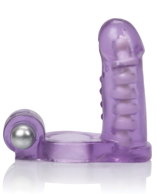 Double Diver Vibrating Enhancer with Flexible Penetrator 3 Speed Removable Bullet - Clear