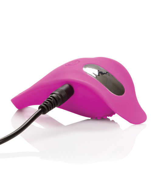Silicone Rechargeable Teasing Enhancer Cock Ring - Pink