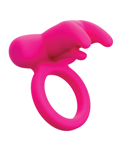 CalExotics Silicone Rechargeable Triple Clit Flicker Cock Ring - Pink