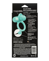 Couple`s Enhancers Silicone Rechargeable Nubby Lover`s Delight - Teal