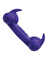 Couple`s Enhancers Silicone Rechargeable Triple Orgasm Enhancer - Purple