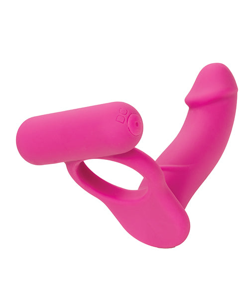 Silicone Rechargeable Double Diver Couples Ring - Pink