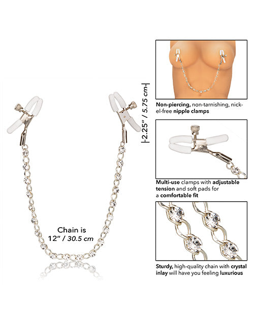 Nipple Play Crystal Chain Nipple Clamp Adjustable