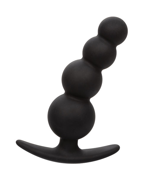 Boundless Beaded Silicone Anal Plug - Black