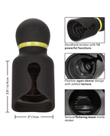 Boundless Flickering Rechargeable Silicone Stroker - Black