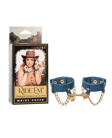 Ride 'Em Premium Denim Collection Wrist Cuffs