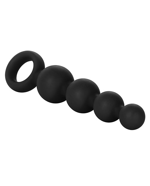 Silicone Booty Anal Beads - Black