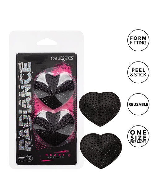 Radiance Heart Pasties - Black