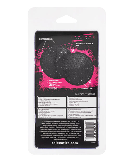 Radiance Round Pasties - Black