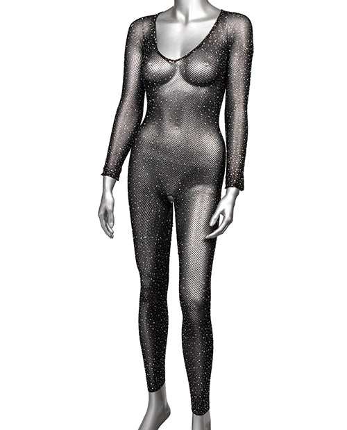 Radiance Crotchless Full Body Suit - Black