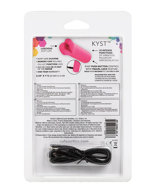 Kyst Lips Rechargeable Silicone Bullet Vibrator - Pink