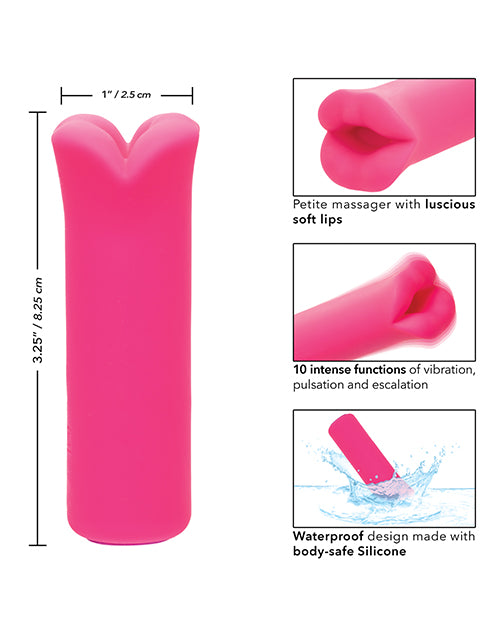 Kyst Lips Rechargeable Silicone Bullet Vibrator - Pink