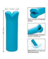 Kyst Lips Rechargeable Silicone Bullet Vibrator - Blue