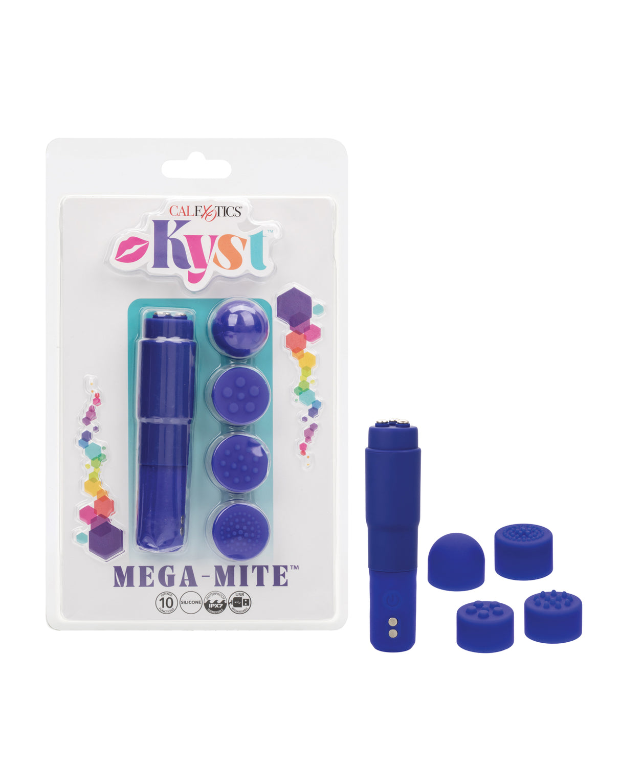 Kyst Mega-Mite Stimulator w/Interchangeable Tips  - Purple