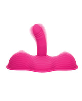 Triple Rider Remote Control Ecstasy Rumbler Rechargeable Silicone Vibrator - Pink