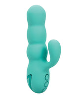 California Dreaming Del Mar Rechargeable Silicone Rabbit Vibrator - Teal
