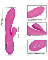 California Dreaming Malibu Minx Rechargeable Silicone Rabbit Vibrator - Purple