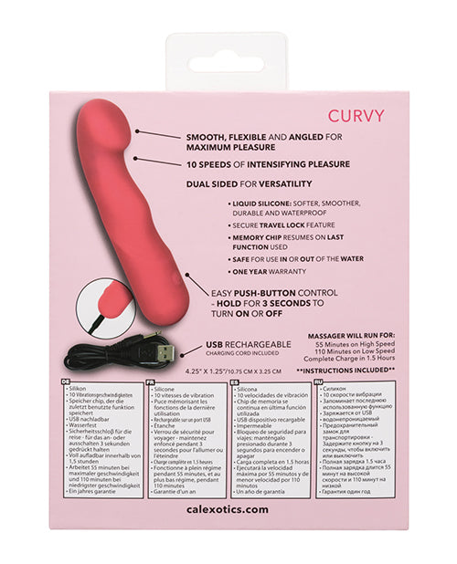 Liquid Silicone Pixies Ripple Rechargeable Vibrator - Pink