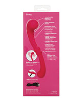 Pretty Little Wands Curvy Rechargeable Silicone Vibrator - Red