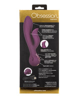 Obsession Fantasy Rechargeable Silicone Rabbit Vibrator - Purple