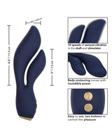 Chic Lilac Rechargeable Silicone Rabbit Vibrator - Blue