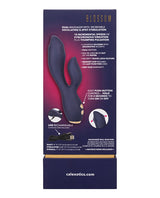 Chic Blossom Rechargeable Silicone Rabbit Vibrator - Blue