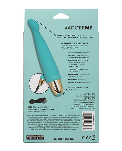 Slay #AdoreMe Rechargeable Silicone Massager - Blue