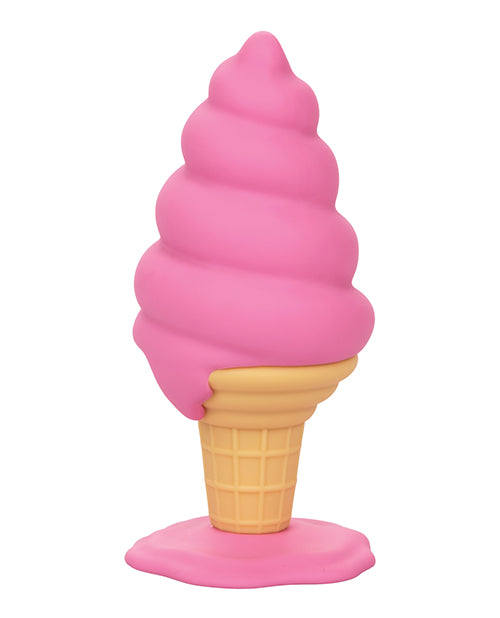 Naughty Bits Yum Bum Ice Cream Cone Silicone Butt Plug - Pink