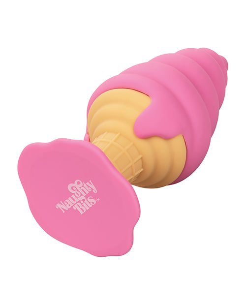 Naughty Bits Yum Bum Ice Cream Cone Silicone Butt Plug - Pink