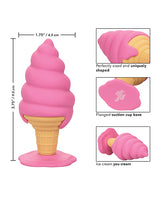 Naughty Bits Yum Bum Ice Cream Cone Silicone Butt Plug - Pink