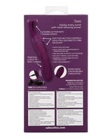 Tempt and Tease Sass Rechargeable Silicone Vibrator with Clitoral Stimulator - Purple