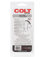 COLT Leather C/B Strap Adjustable 5 Snap Cock Ring - Black