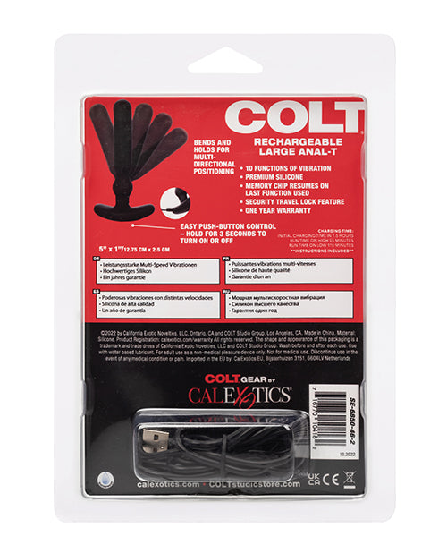 Colt Rechargeable Anal-T Silicone Probe - Large - Black