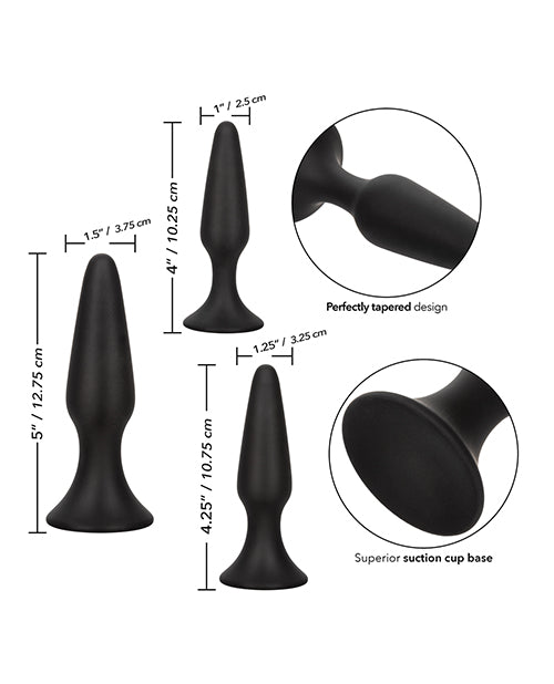 Colt Silicone Anal Trainer Kit (set of 3) - Black