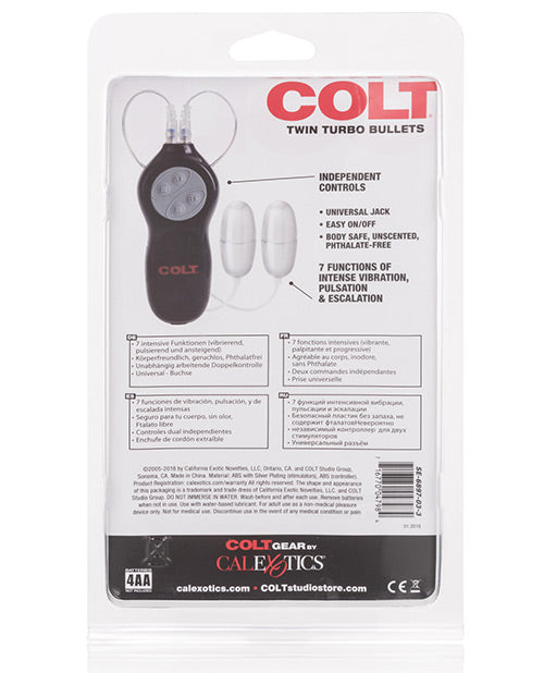 COLT Twin Turbo Bullets with Wired Remote Control - silver