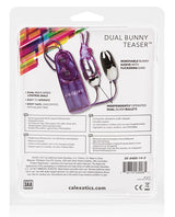 Dual Bunny Teaser Bullet with Wired Remote Control - Purple