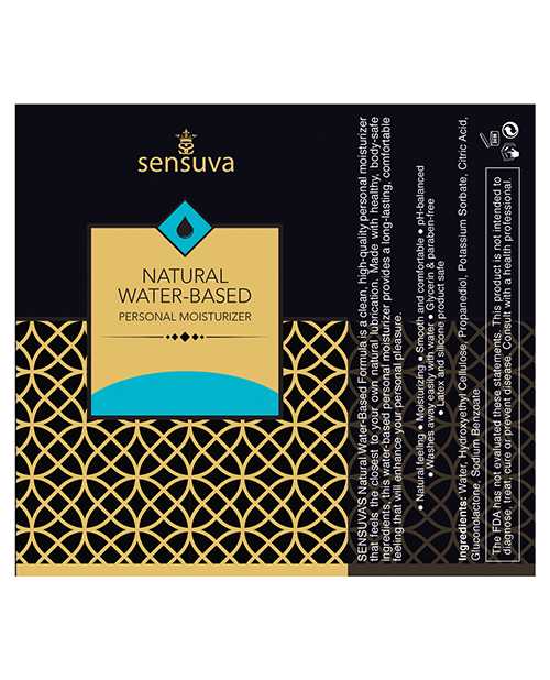 Sensuva Natural Water Based Lubricant 4oz