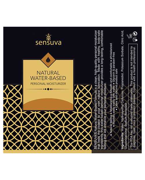 Sensuva Natural Water Based Personal Moisturizer Strawberry Flavored Lubricant 4oz
